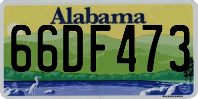 AL license plate 66DF473
