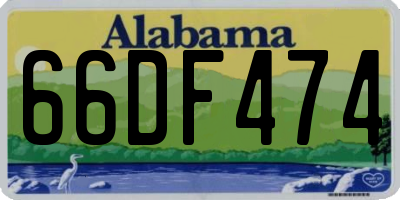 AL license plate 66DF474
