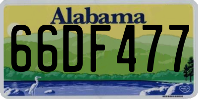 AL license plate 66DF477