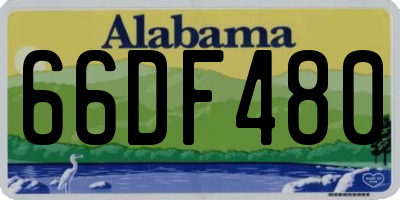 AL license plate 66DF480