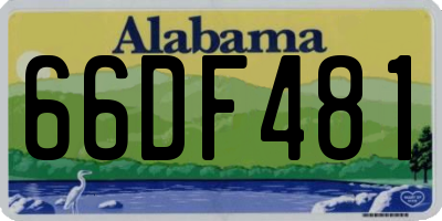 AL license plate 66DF481