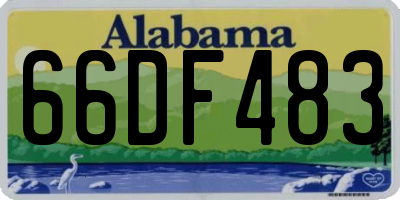 AL license plate 66DF483