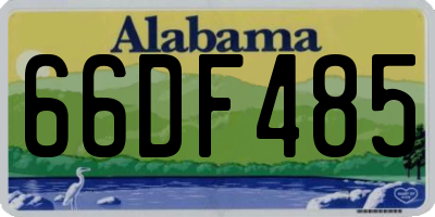 AL license plate 66DF485