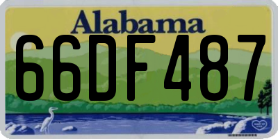 AL license plate 66DF487