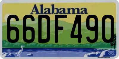 AL license plate 66DF490
