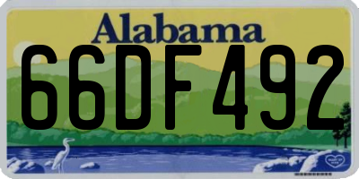 AL license plate 66DF492