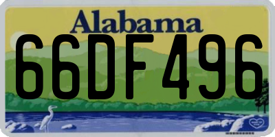 AL license plate 66DF496