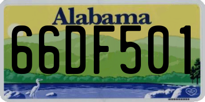 AL license plate 66DF501