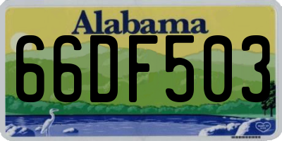 AL license plate 66DF503