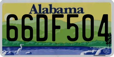 AL license plate 66DF504