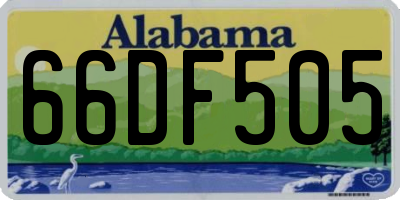 AL license plate 66DF505