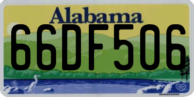 AL license plate 66DF506