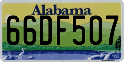 AL license plate 66DF507
