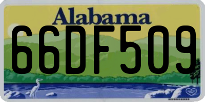 AL license plate 66DF509