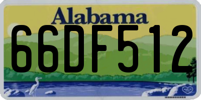 AL license plate 66DF512