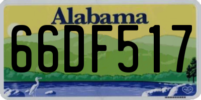 AL license plate 66DF517
