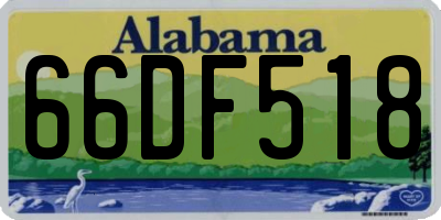 AL license plate 66DF518