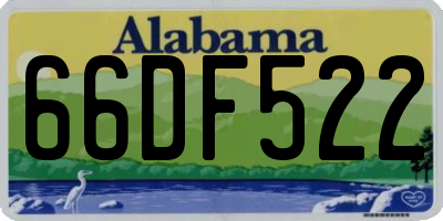 AL license plate 66DF522