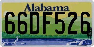 AL license plate 66DF526