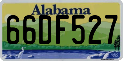AL license plate 66DF527