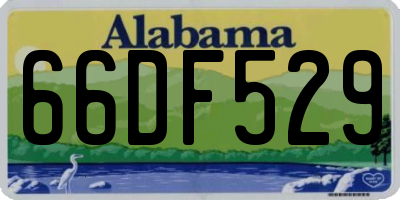 AL license plate 66DF529