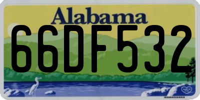 AL license plate 66DF532
