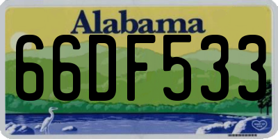 AL license plate 66DF533