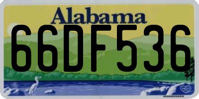 AL license plate 66DF536