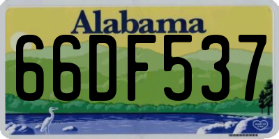 AL license plate 66DF537