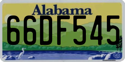 AL license plate 66DF545