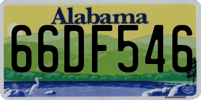 AL license plate 66DF546