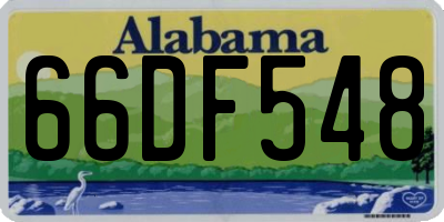 AL license plate 66DF548