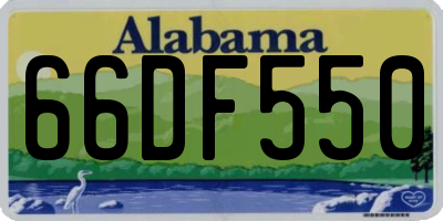 AL license plate 66DF550