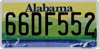 AL license plate 66DF552