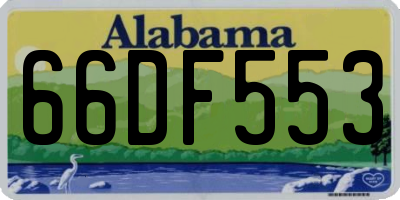 AL license plate 66DF553