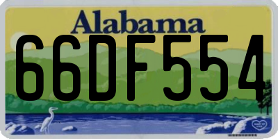 AL license plate 66DF554