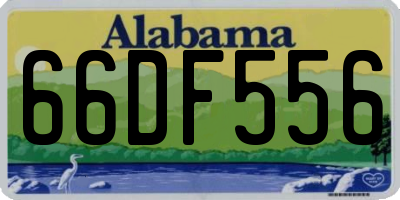 AL license plate 66DF556