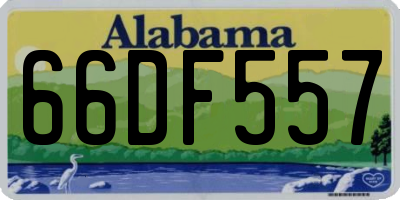 AL license plate 66DF557