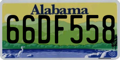 AL license plate 66DF558
