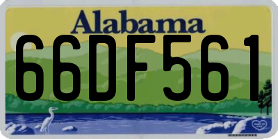 AL license plate 66DF561