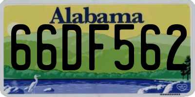 AL license plate 66DF562