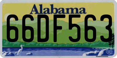 AL license plate 66DF563
