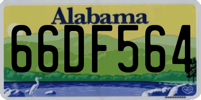 AL license plate 66DF564