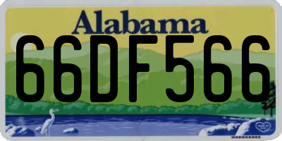 AL license plate 66DF566