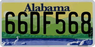 AL license plate 66DF568