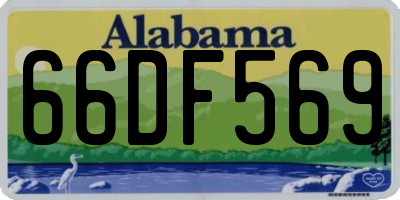 AL license plate 66DF569