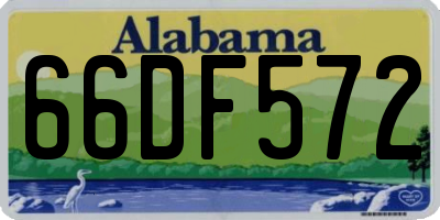 AL license plate 66DF572