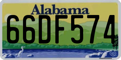 AL license plate 66DF574