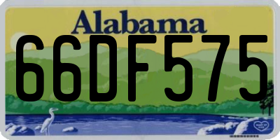 AL license plate 66DF575