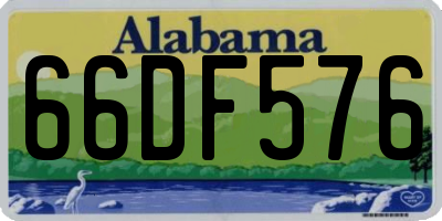 AL license plate 66DF576